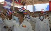 El ministro de Salud, Carlos Alvarado, detalló que 47 integrantes de la Brigada médica cubana Henry Reeve se despiden de Venezuela.
