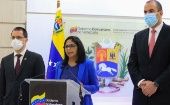La vicepresidenta Delcy Rodríguez afirmó que la extrema derecha propició el bloqueo de los recursos venezolanos.
