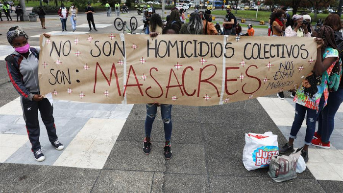 Más de 90 masacres se contabilizaron durante 2020 en Colombia.