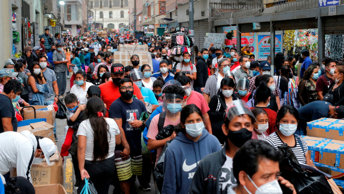 Perú contabiliza hasta ahora 1.102.795 contagios de la Covid-19, con 39.887 fallecidos.