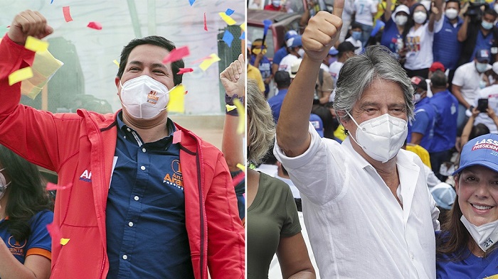 El ganador de la segunda vuelta electoral entre Arauz y Lasso asumirá la presidencia de Ecuador el 24 de mayo próximo para el periodo 2021-2025.