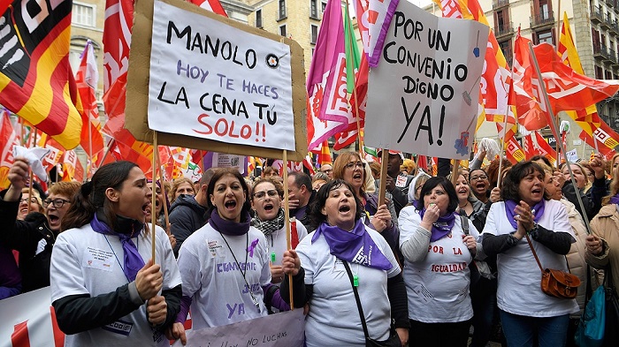 El año pasado se realizaron las manifestaciones del ocho de marzo en España, ya que el Gobierno decretó el primer estado de alarma contra el coronavirus el 14 de marzo.