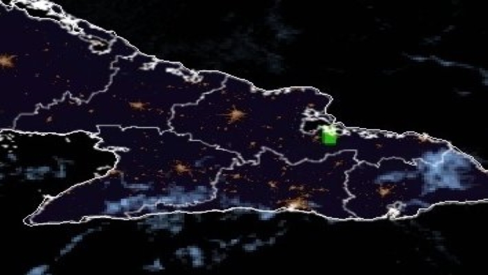 El lugar donde impactó el posible meteorito (indicado en la cuadrícula verde) corresponde a la provincia de Holguín.