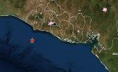 El epicentro del sismo se localizó a 23 kilómetros de profundidad a 34 kms al sur de la Playa Los Cóbanos, Sonsonate.