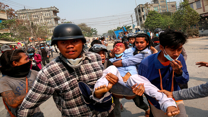 El 14 de marzo fue el día más violento de la represión en Myanmar con al menos 78 muertos.