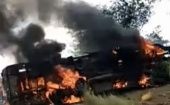 El autobús accidentado se incendió, por lo que la mayoría de las víctimas murió por quemaduras.