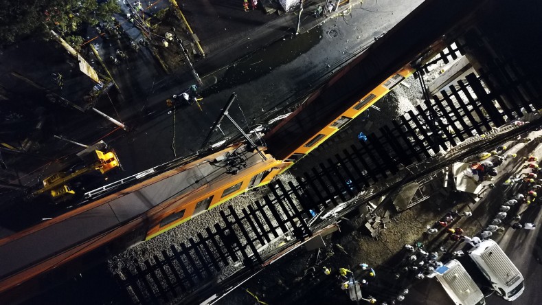 Imágenes del accidente en el Metro de la capital mexicana