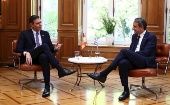 El presidente español, Pedro Sánchez, dio a conocer la información tras una reunión con el primer ministro de Grecia