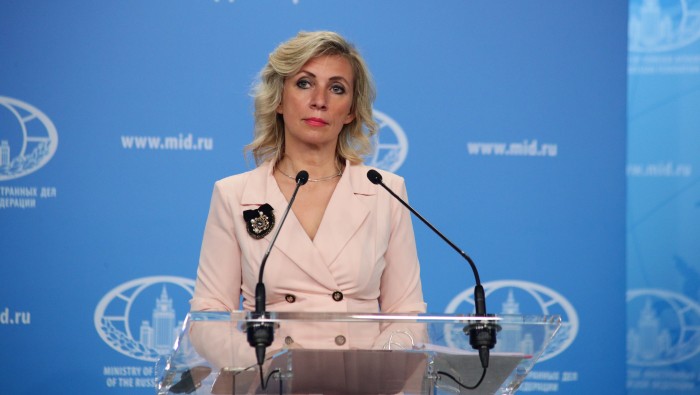Zajárova destacó que los altos miembros de la OTAN y la UE prefieren no hacer mención del tema del espionaje por parte de Estados Unidos
