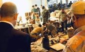 Autoridades iraquíes se personaron en el lugar de la explosión, que causó la muerte de tres personas.