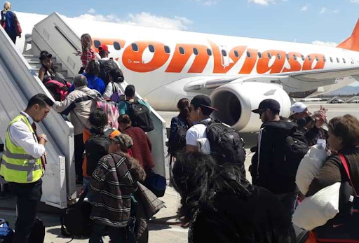 La aerolínea estatal venezolana Conviasa tiene a su cargo los vuelos de repatriación.