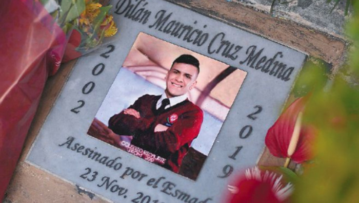 Dilan Cruz murió en noviembre de 2019 por el impacto de un proyectil disparado por el policía Cubillos Rodríguez.