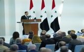 El presidente sirio, Bachar al Assad, tomó posesión de su cargo en una ceremonia en el Palacio Presidencial.
