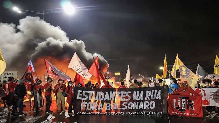 La movilización estudiantil es parte de la campaña nacional Fuera Bolsonaro.
