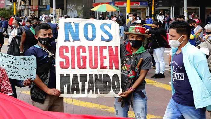 El Estado colombiano es el que debe garantizar “la vida y la integridad de las personas
