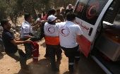 Según la Media Luna Roja palestina, 70 personas sufrieron asfixia por inhalar los gases lacrimógenos arrojados por soldados de Israel.