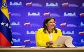 La vicepresidenta venezolana señaló que la responsable de la política exterior colombiana ha hecho gala de una profunda ignorancia de su oficio de canciller.