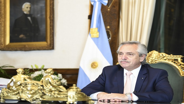 El mandatario argentino participó de forma virtual en la cita junto a otros mandatarios de la región.