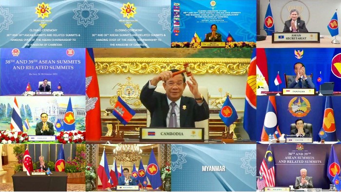 La Asean, fundada en 1967, está formada por Brunéi, Filipinas, Indonesia, Laos, Malasia, Myanmar, Singapur, Tailandia, Vietnam y Camboya, quien pasa a ser su presidente ahora.