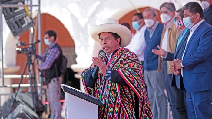 El presidente Pedro Castillo reiteró su postura respecto al combate a la corrupción y el enfrentamiento a la desigualdad de los peruanos.