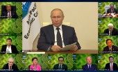 El presidente de rusia, Vladímir Putin, insitió en que las prioridades deben ir hacia el desarrollo e intercambio científico para enfrentar la pandemia.