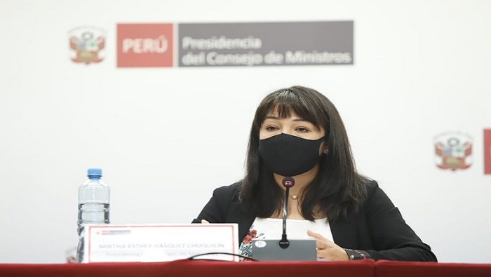 La medida se fundamenta en una recomendación de la Contraloría de Perú, indicó la presidenta del Consejo de Ministros, Mirtha Vásquez.