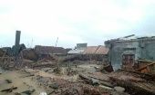 Batsirai tocó tierra "a 14 km al norte de la ciudad de Mananjary, en etapa de ciclón tropical intenso" , con "viento de 165 km/h y rachas de 235 km/h ".