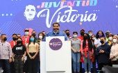 "Vengo a llamar a la juventud a la lucha política con P de Patria, a la lucha por consolidar la Revolución Bolivariana en lo ético, moral y electoral", resaltó el presidente Maduro.