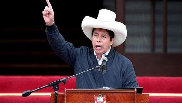 President of Peru demandsr a peaceful solution to Ukraine conflict. Feb. 24, 2022. 