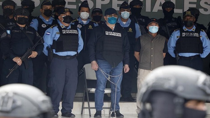 Juan Orlando Hernández seguirá detenido en el Comando Especial Cobras.