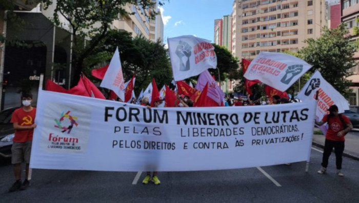 El Partido Comunista Brasileño y sus colectivos estuvieron presentes en otra jornada internacional de lucha de la clase obrera en Belo Horizonte.