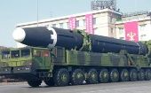 El misil balístico intercontinental Hwasong-15 es uno de los más potentes del programa de armas nucleares de Corea del Norte.