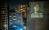 En la ciudad de Sao Paulo, un edificio fue iluminado la noche del jueves con el rostro de Genivaldo en solidaridad con su causa y como reclamo de justicia. 