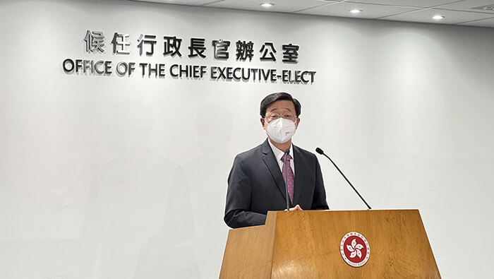 John Lee de 64 años de edad fue escogido a inicios de mayo como nuevo líder de Hong Kong.