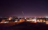 Los misiles fueron disparados contra zonas al sur de la capital, Damasco, donde se pudieron escuchar varias explosiones.