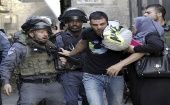 Durante la represión, unos 16 palestinos resultaron afectados por la inhalación de gases lacrimógenos arrojados por fuerzas de Israel.