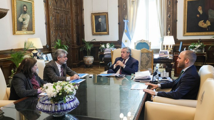 El anuncio se hizo de manera conjunta con el ministro de Ciencia, Daniel Filmus; el de Economía, Martín Guzmán; y la presidenta de Conicet, Ana Franchi.