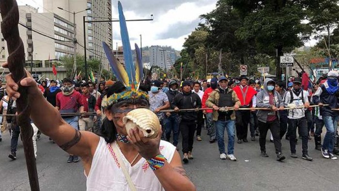 Este martes se desarrolla en Quito y otras localidades la segunda jornada del Paro Nacional luego que la Conaie y más de 53 organizaciones sociales iniciaron con una movilización social en todo el país.