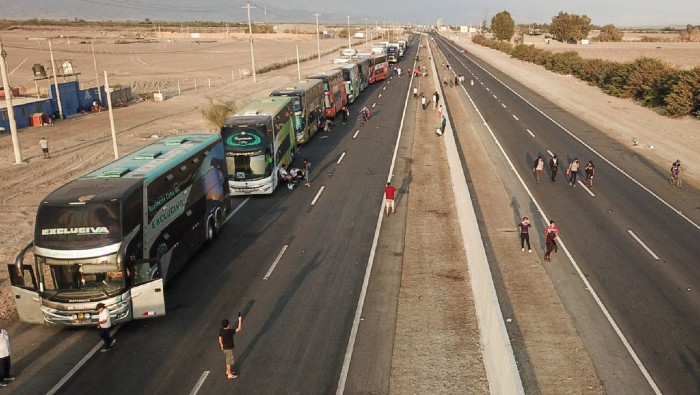 La manifestación del sector transportista constituye la segunda a la que se enfrenta la administración de Castillo.