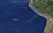 El Servicio Hidrográfico Oceanográfico de la Armada de Chile (SHOA) reportó que el sismo se originó a unos 699 kilómetros al noroeste de la Isla de Pascua.