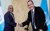 El presidente de la Asamblea General de la ONU, Abdulla Shahid se entrevistó con el presidente Giammattei, el canciller Búcaro y otros altos funcionarios guatemaltecos.
