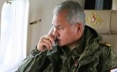 El ministro de Defensa ruso recibió un informe sobre la situación actual de la operación militar especial en Ucrania.