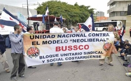El bloque sindical dejó claro que el intento de atacar, desprestigiar y debilitar a los servicios públicos obedece a una estrategia de los sectores neoliberales de Costa Rica.
