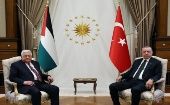 El mandatario turco confirmó su apoyo al bienestar y al desarrollo de la nación palestina.
