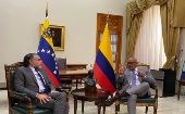 El diplomático colombiano agradeció las muestras de cariño recibidas por parte de las autoridades y del pueblo de Venezuela.
