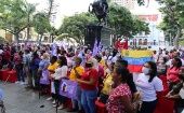 Durante la Tribuna Antifascista Feminista las mujeres reunidas en la plaza Bolívar de Caracas expresaron su repudio a la violencia.