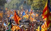 Más de 150.000 personas marcharon en Barcelona pese a existir conflictos internos entre las formaciones políticas y sus visiones separatistas.