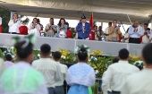 Ortega afirmó que “ahora venimos avanzando, luchando siempre contra los que intentan restaurar lo que ya no volverá”.