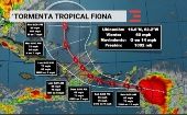 El centro de pronósticos considera que Fiona se convertirá en huracán al acercarse a República Dominicana. 