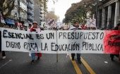 Varios gremios apoyan la huelga en el marco del conflicto por la reivindicación de la educación pública.